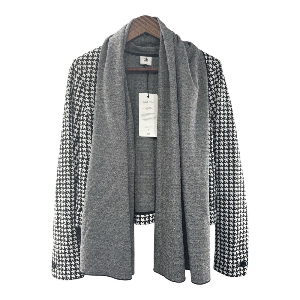 CAbi Dream Girls Houndstooth Jacket 3904 Womens Size‎ Small Black White NWT